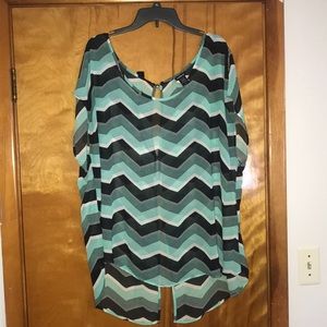 Semi sheer top- black, white, mint